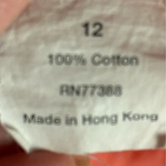 J.Crew Factory Favorite Fit Peach Pink Straight  Cropped Cotton Pants Size 12 - Picture 5 of 10